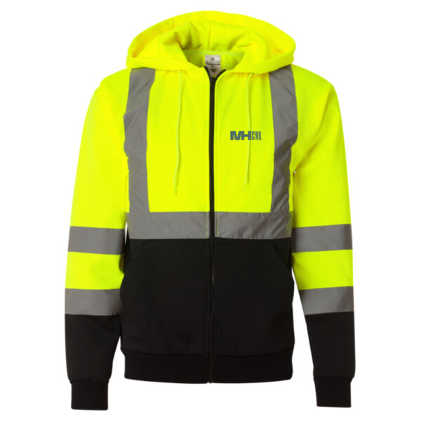   - Hi-Vis Full-Zip Hooded Sweatshirt Thumbnail